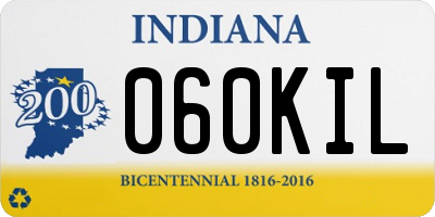 IN license plate 060KIL