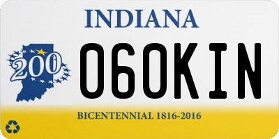 IN license plate 060KIN