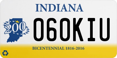 IN license plate 060KIU