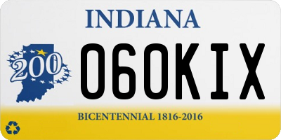 IN license plate 060KIX