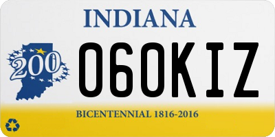 IN license plate 060KIZ