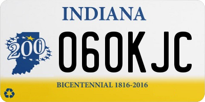 IN license plate 060KJC