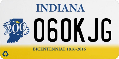 IN license plate 060KJG