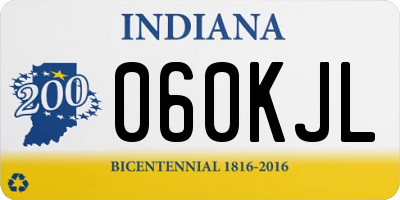 IN license plate 060KJL