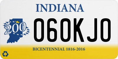IN license plate 060KJO