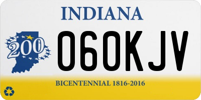 IN license plate 060KJV