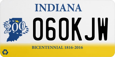 IN license plate 060KJW