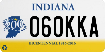 IN license plate 060KKA