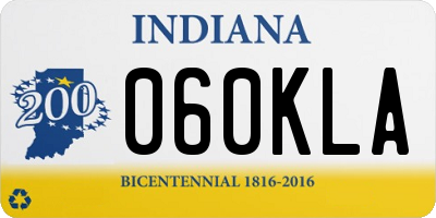 IN license plate 060KLA