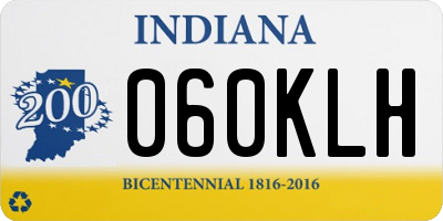 IN license plate 060KLH