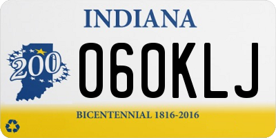 IN license plate 060KLJ