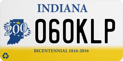 IN license plate 060KLP