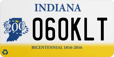 IN license plate 060KLT