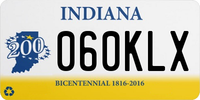IN license plate 060KLX