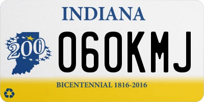 IN license plate 060KMJ