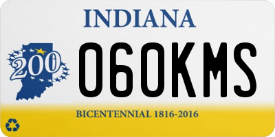 IN license plate 060KMS