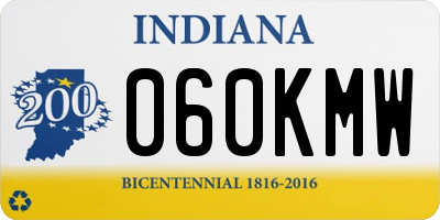 IN license plate 060KMW