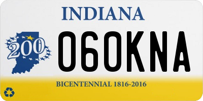 IN license plate 060KNA
