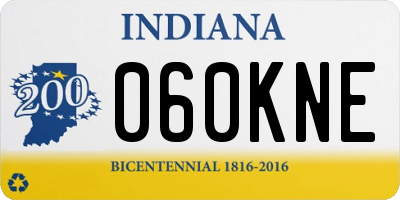 IN license plate 060KNE