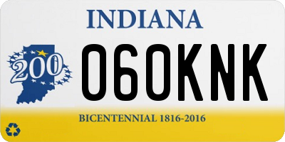IN license plate 060KNK