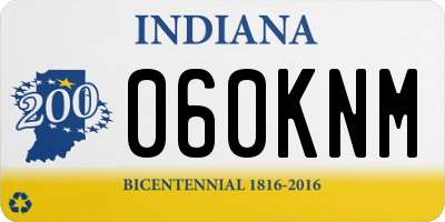 IN license plate 060KNM