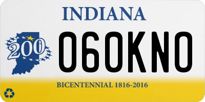 IN license plate 060KNO