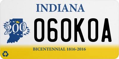 IN license plate 060KOA