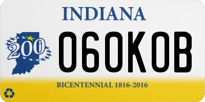 IN license plate 060KOB
