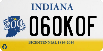 IN license plate 060KOF
