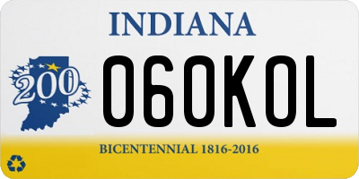 IN license plate 060KOL