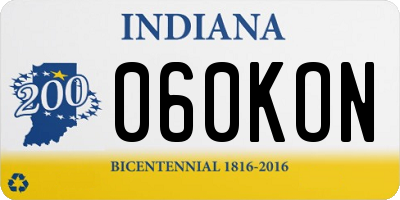 IN license plate 060KON