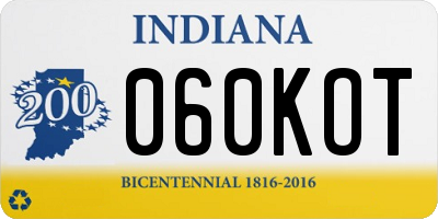 IN license plate 060KOT