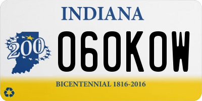 IN license plate 060KOW