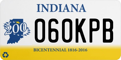 IN license plate 060KPB