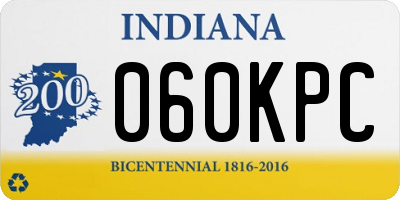 IN license plate 060KPC