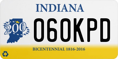 IN license plate 060KPD