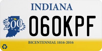IN license plate 060KPF