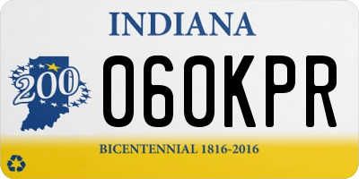 IN license plate 060KPR
