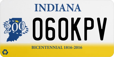IN license plate 060KPV