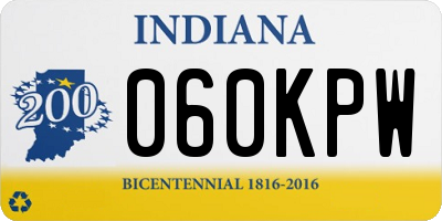 IN license plate 060KPW
