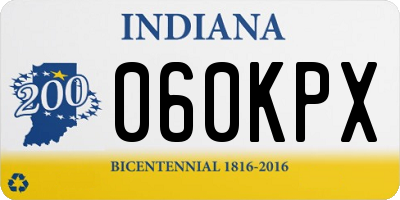 IN license plate 060KPX