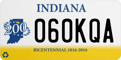 IN license plate 060KQA