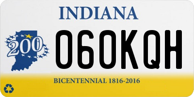 IN license plate 060KQH