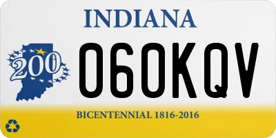 IN license plate 060KQV