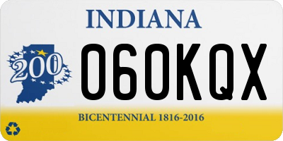 IN license plate 060KQX