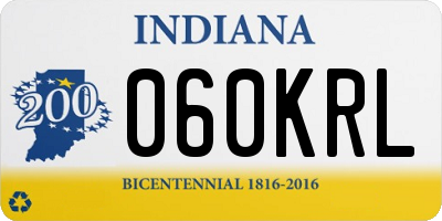 IN license plate 060KRL