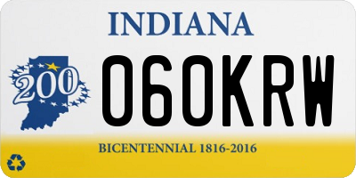 IN license plate 060KRW