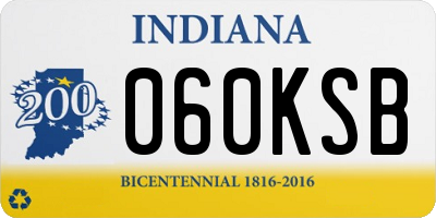 IN license plate 060KSB