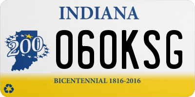 IN license plate 060KSG