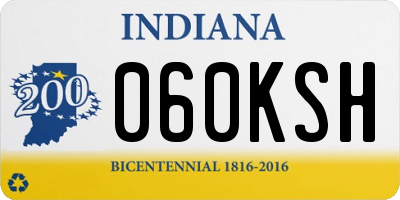IN license plate 060KSH